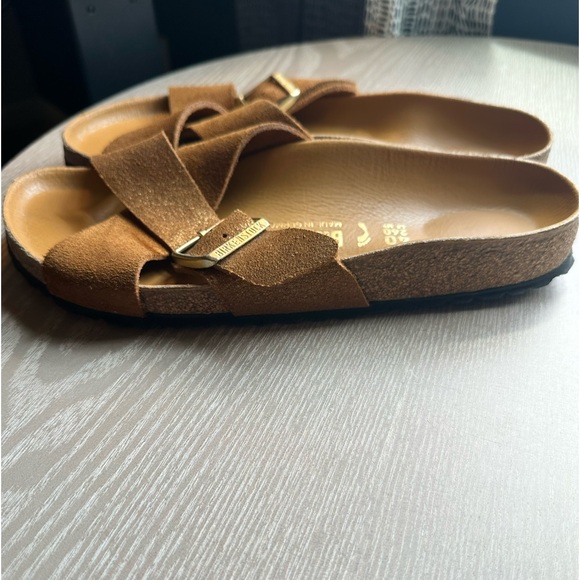 Birkenstock Siena Hex Slide Sandal in Mink Suede women size 9 - 9.5 - Picture 2 of 3